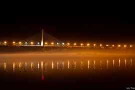 Холодная ночь, туман и тишина. Мост через р. Ока в г. Муром
