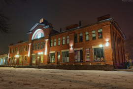 Центр города Вязники во время первого снега
