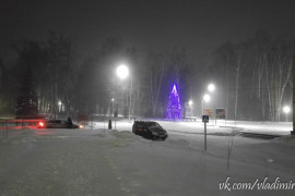 Мощный снегопад на Вербовском (05.12.2016)