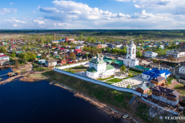 Богоявленский монастырь (Мстёра) с высоты