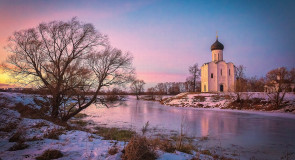 Покров на Нерли. Закат. Ноябрь 2016
