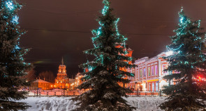 Вечерний, новогодний, праздничный Владимир