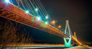 Муромский мост. Новогоднее украшение Оки