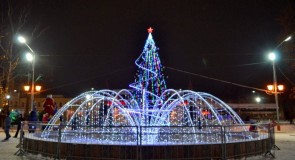 Праздничный фонтан в центре Мурома
