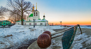Тихие зимние будни на пешеходной улице (г. Владимир)