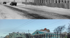 Улица Горького во Владимире с разницей в 60 лет