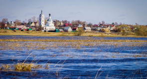 Весеннее половодье. Разлив Нерли. Село Мордыш