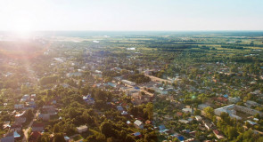 Вязники — панорама центра города на закате