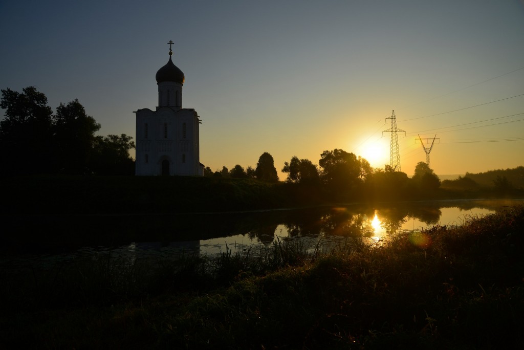 Пейзаж храм Нерли HD