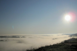 Туман над Клязьмой в последний день августа утром около Вязников