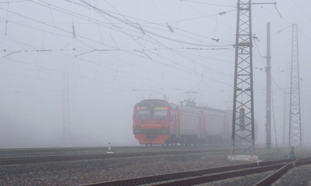 Железнодорожная станция Вязники в тумане 03