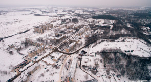 Зимний Текмаш с высоты, Вязники