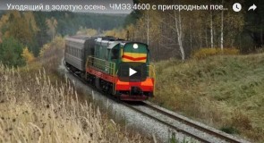 Уходящий в золотую осень. ЧМЭ3 4600 с пригородным поездом Ковров — Муром.