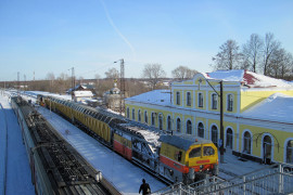 Станция Гороховец в зимний солнечный день