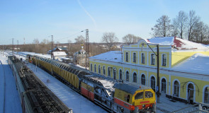 Станция Гороховец в зимний солнечный день