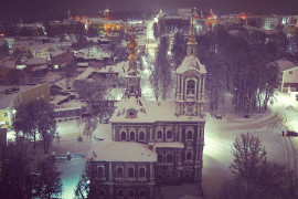 Церковь Усекновения главы Иоанна Предтечи (Никитская) во Владимире ночью
