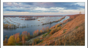 Разлив на Клязьме. Город Вязники.