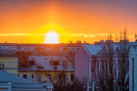 Апрельский закат во Владимире.