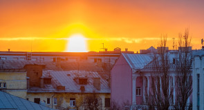 Апрельский закат во Владимире.